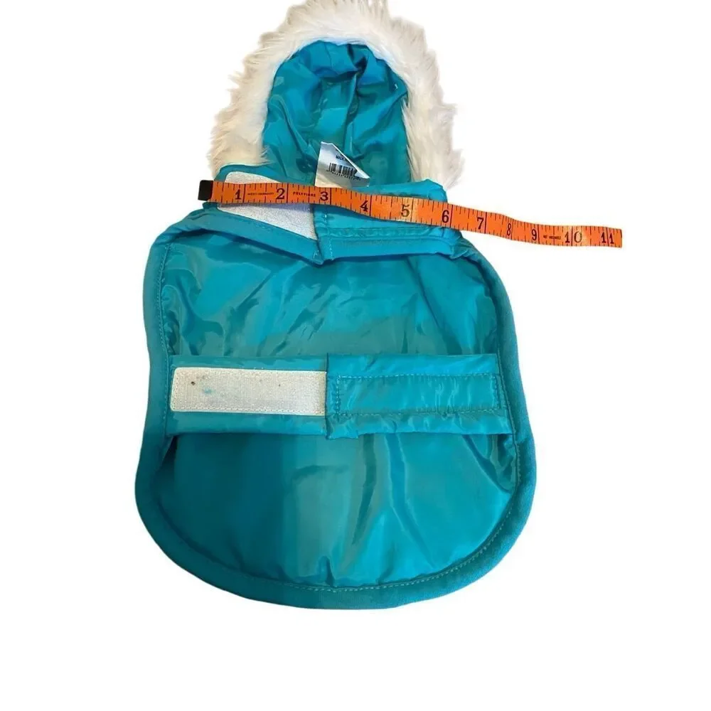 XS Hooded Pet Coat Handkerchief Clothing Dog Cat Winter